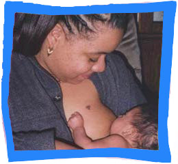 Photo of mother breastfeeding baby